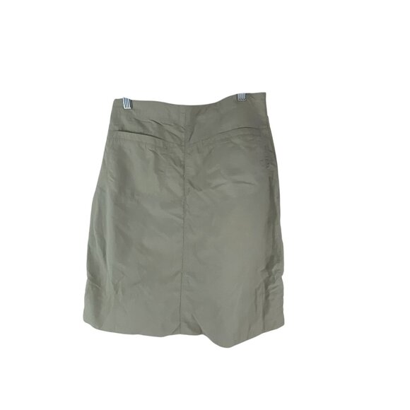 L.L. Bean Misses Olive L.L. Bean Women’s Green Outdoor Nylon Skirt Size 4 Button - Picture 8 of 8